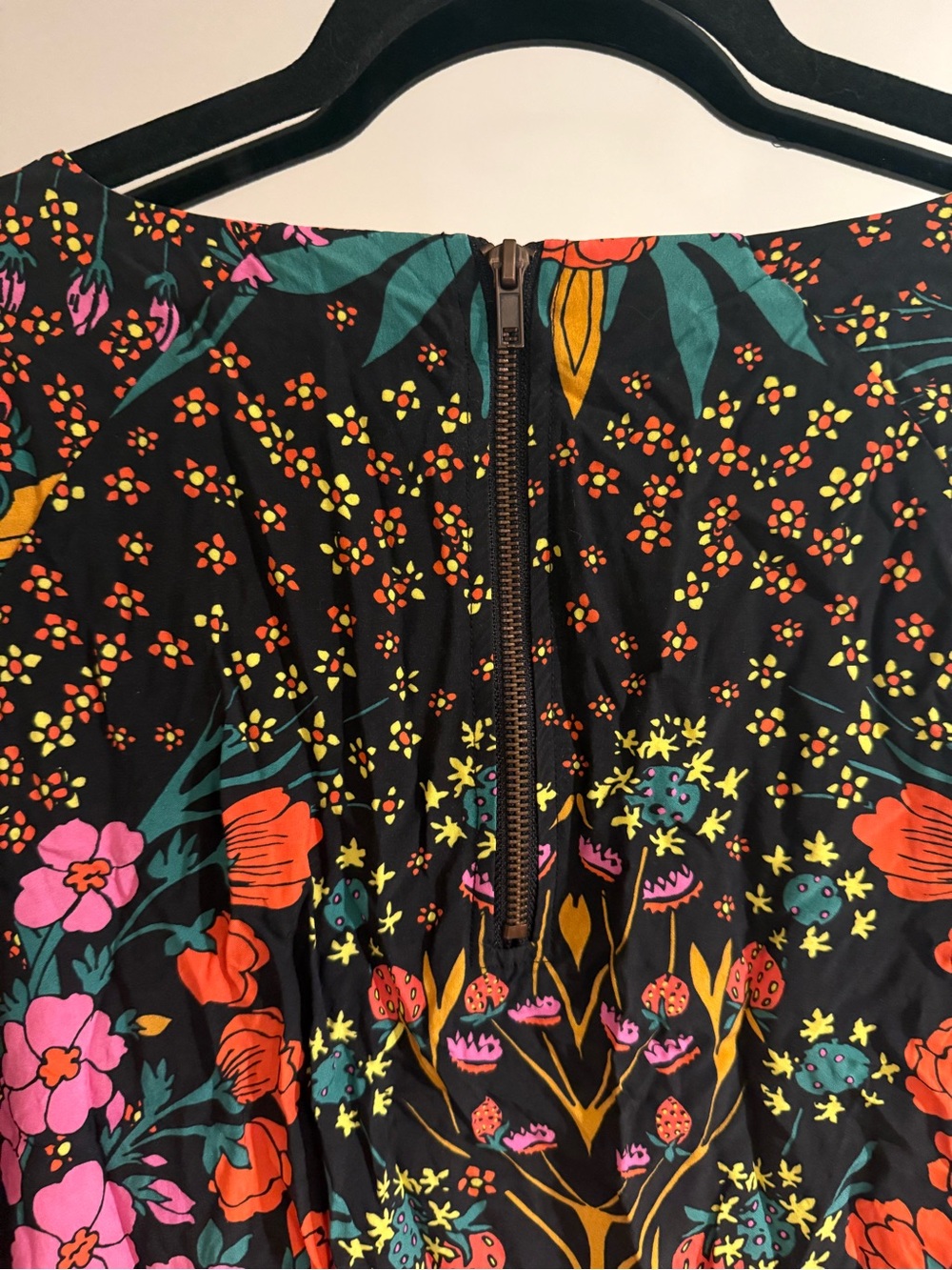 Free People Strawberry Fields Black Floral Mini Dress - Picture 3 of 4